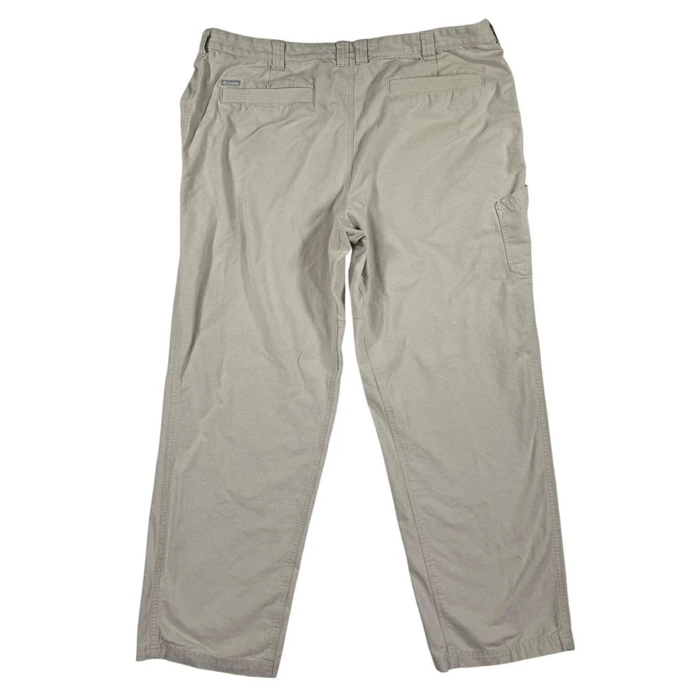 Columbia Pants Mens Cotton Casual Pants 42 x 32(31) Beige Comfort Canvas‎